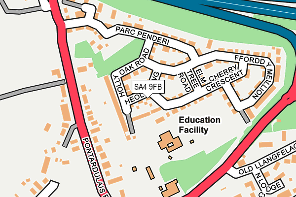 SA4 9FB map - OS OpenMap – Local (Ordnance Survey)