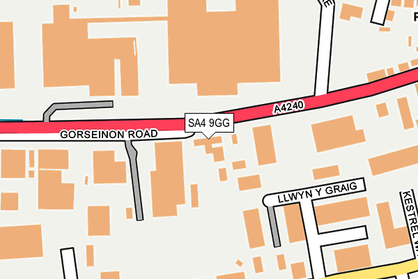 SA4 9GG map - OS OpenMap – Local (Ordnance Survey)