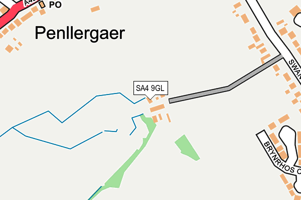SA4 9GL map - OS OpenMap – Local (Ordnance Survey)