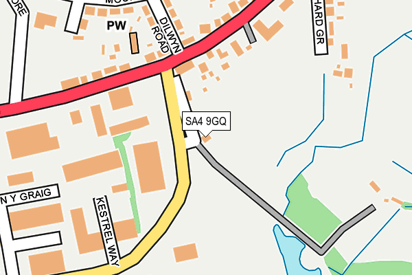 SA4 9GQ map - OS OpenMap – Local (Ordnance Survey)