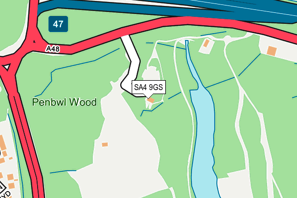 SA4 9GS map - OS OpenMap – Local (Ordnance Survey)