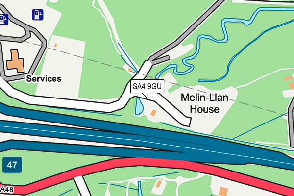 SA4 9GU map - OS OpenMap – Local (Ordnance Survey)