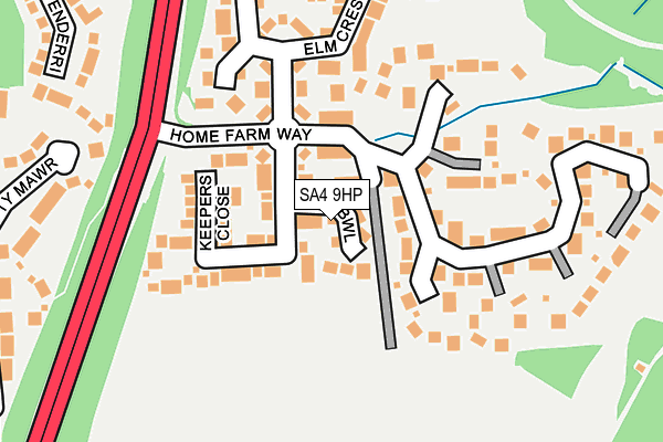 SA4 9HP map - OS OpenMap – Local (Ordnance Survey)