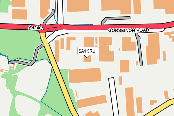 SA4 9RU map - OS OpenMap – Local (Ordnance Survey)