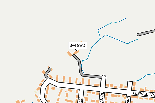 SA4 9WD map - OS OpenMap – Local (Ordnance Survey)