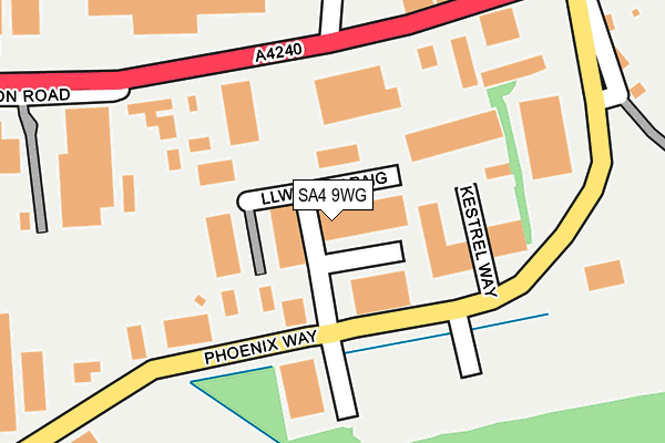 SA4 9WG map - OS OpenMap – Local (Ordnance Survey)
