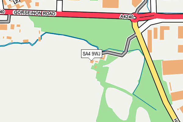 SA4 9WJ map - OS OpenMap – Local (Ordnance Survey)