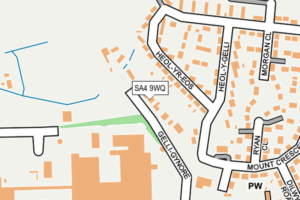 SA4 9WQ map - OS OpenMap – Local (Ordnance Survey)