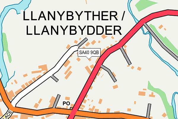 SA40 9QB map - OS OpenMap – Local (Ordnance Survey)