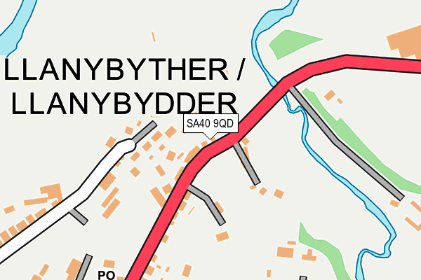 SA40 9QD map - OS OpenMap – Local (Ordnance Survey)