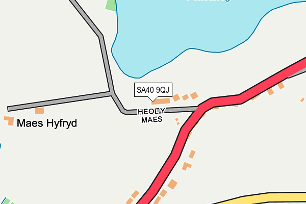 SA40 9QJ map - OS OpenMap – Local (Ordnance Survey)