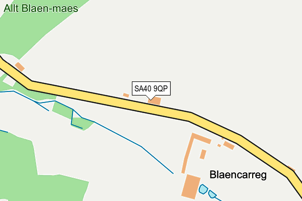 SA40 9QP map - OS OpenMap – Local (Ordnance Survey)