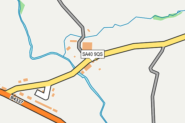 SA40 9QS map - OS OpenMap – Local (Ordnance Survey)