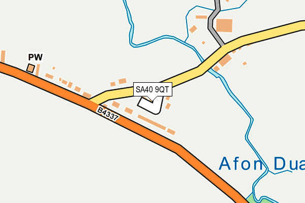 SA40 9QT map - OS OpenMap – Local (Ordnance Survey)