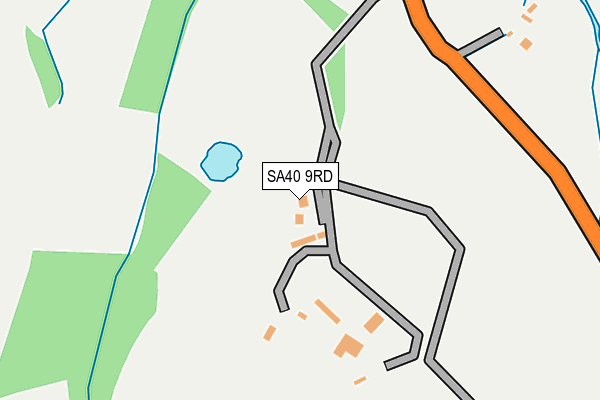 SA40 9RD map - OS OpenMap – Local (Ordnance Survey)