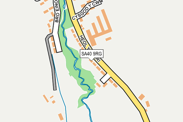 SA40 9RG map - OS OpenMap – Local (Ordnance Survey)