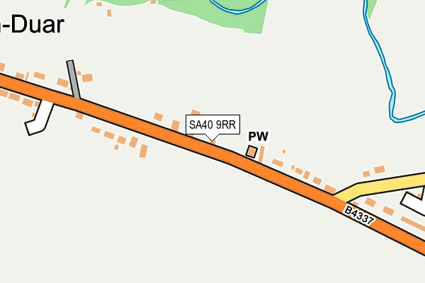 SA40 9RR map - OS OpenMap – Local (Ordnance Survey)