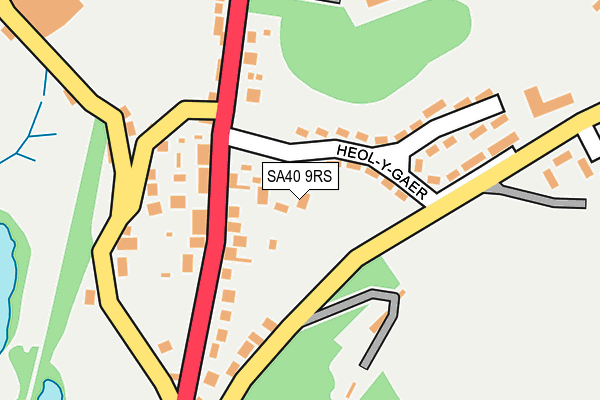 SA40 9RS map - OS OpenMap – Local (Ordnance Survey)