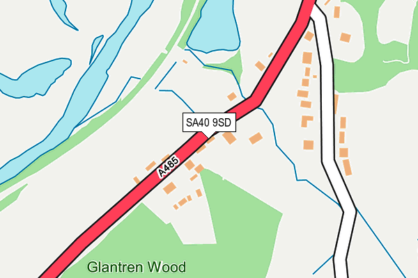 SA40 9SD map - OS OpenMap – Local (Ordnance Survey)