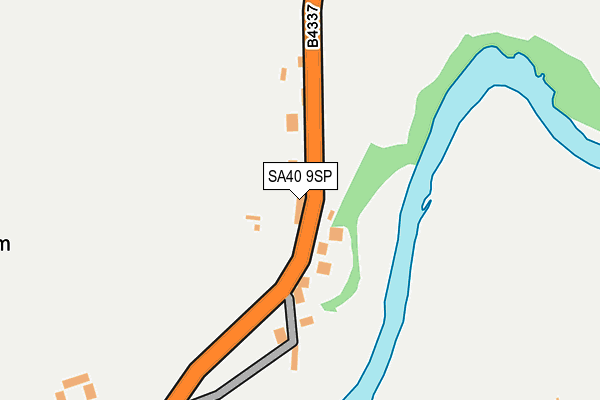 SA40 9SP map - OS OpenMap – Local (Ordnance Survey)