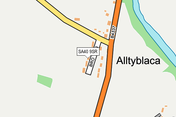 SA40 9SR map - OS OpenMap – Local (Ordnance Survey)