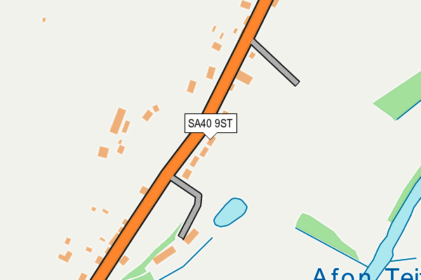 SA40 9ST map - OS OpenMap – Local (Ordnance Survey)