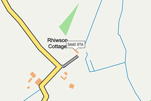 SA40 9TA map - OS OpenMap – Local (Ordnance Survey)