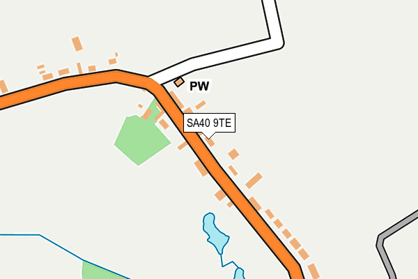 SA40 9TE map - OS OpenMap – Local (Ordnance Survey)