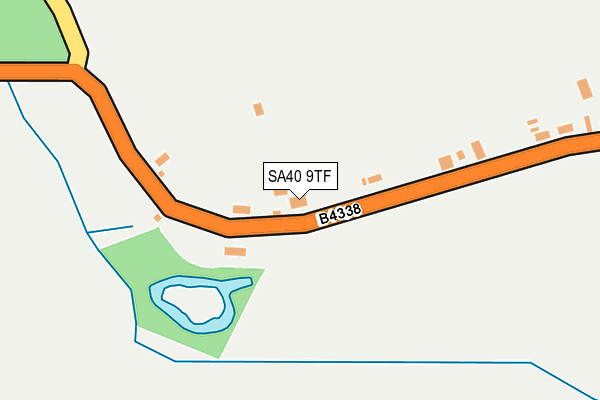 SA40 9TF map - OS OpenMap – Local (Ordnance Survey)