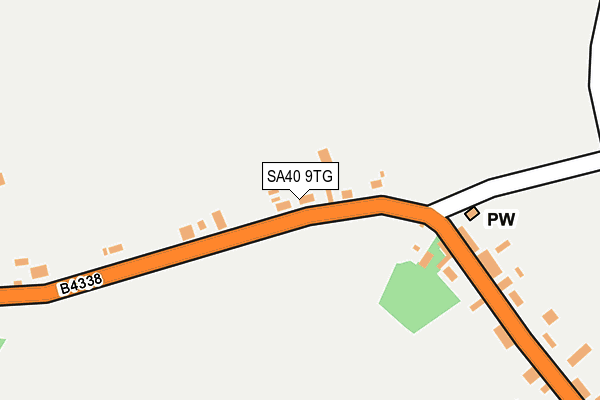 SA40 9TG map - OS OpenMap – Local (Ordnance Survey)
