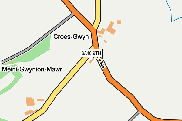 SA40 9TH map - OS OpenMap – Local (Ordnance Survey)