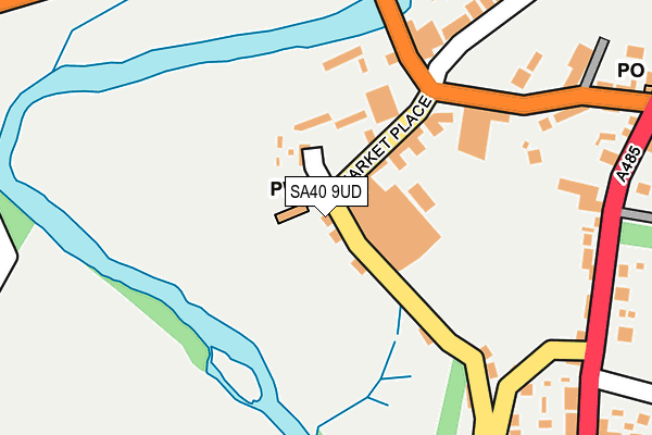 SA40 9UD map - OS OpenMap – Local (Ordnance Survey)