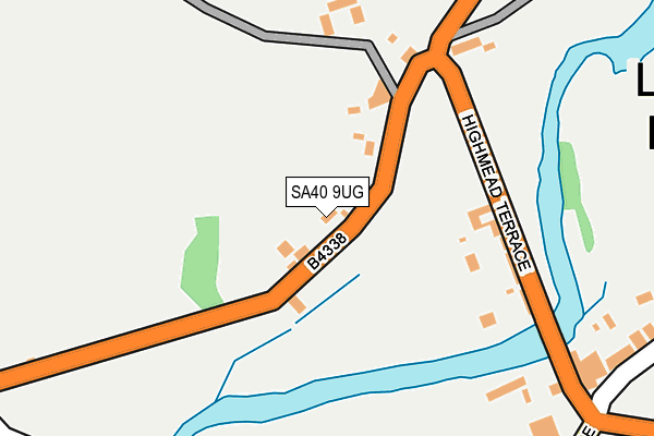 SA40 9UG map - OS OpenMap – Local (Ordnance Survey)