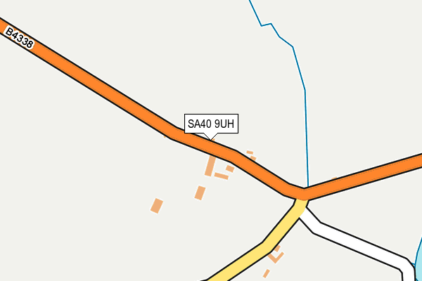 SA40 9UH map - OS OpenMap – Local (Ordnance Survey)