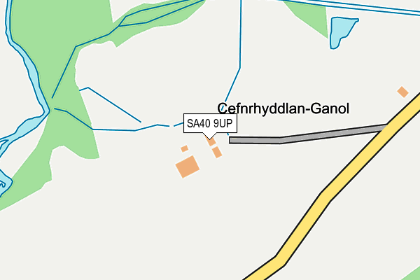 SA40 9UP map - OS OpenMap – Local (Ordnance Survey)