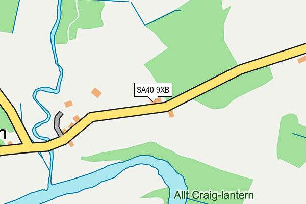 SA40 9XB map - OS OpenMap – Local (Ordnance Survey)