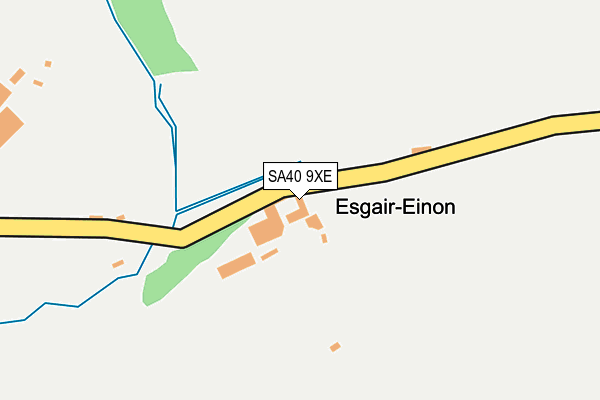 SA40 9XE map - OS OpenMap – Local (Ordnance Survey)