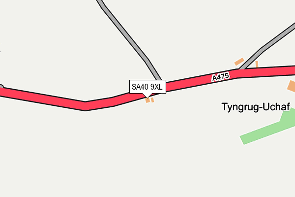 SA40 9XL map - OS OpenMap – Local (Ordnance Survey)