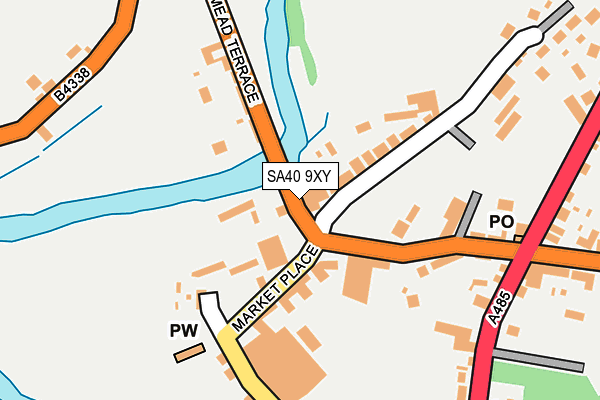 SA40 9XY map - OS OpenMap – Local (Ordnance Survey)