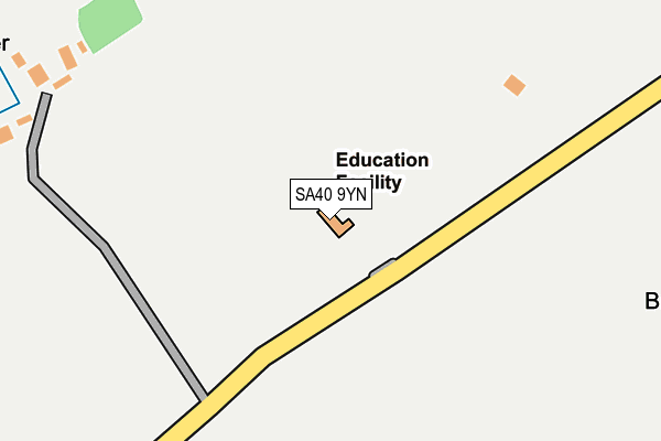 SA40 9YN map - OS OpenMap – Local (Ordnance Survey)