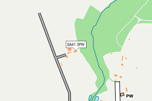 SA41 3PW map - OS OpenMap – Local (Ordnance Survey)