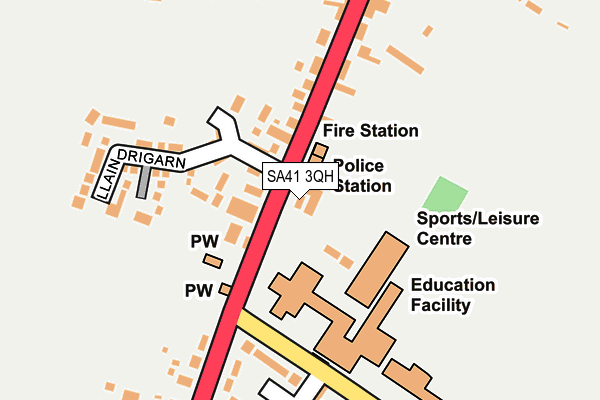 SA41 3QH map - OS OpenMap – Local (Ordnance Survey)