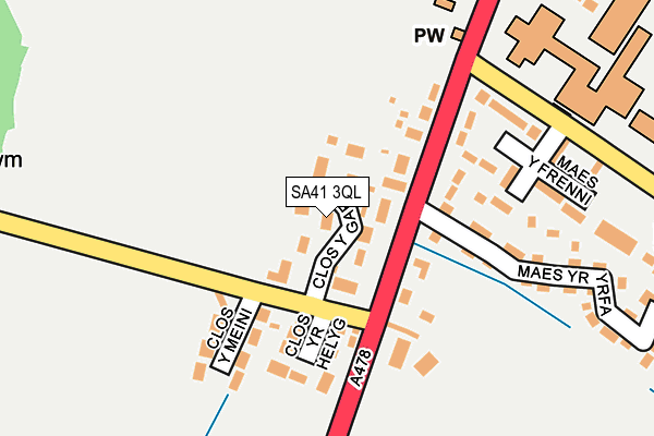 SA41 3QL map - OS OpenMap – Local (Ordnance Survey)