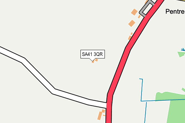 SA41 3QR map - OS OpenMap – Local (Ordnance Survey)