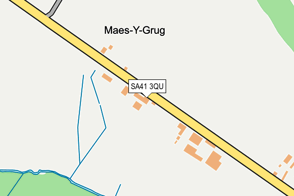 SA41 3QU map - OS OpenMap – Local (Ordnance Survey)