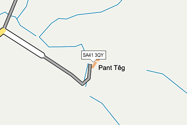 SA41 3QY map - OS OpenMap – Local (Ordnance Survey)