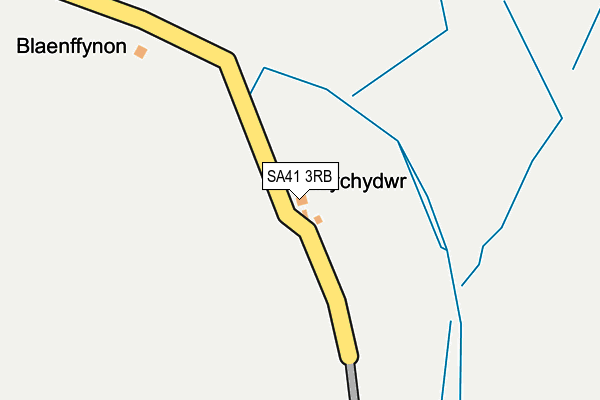 SA41 3RB map - OS OpenMap – Local (Ordnance Survey)