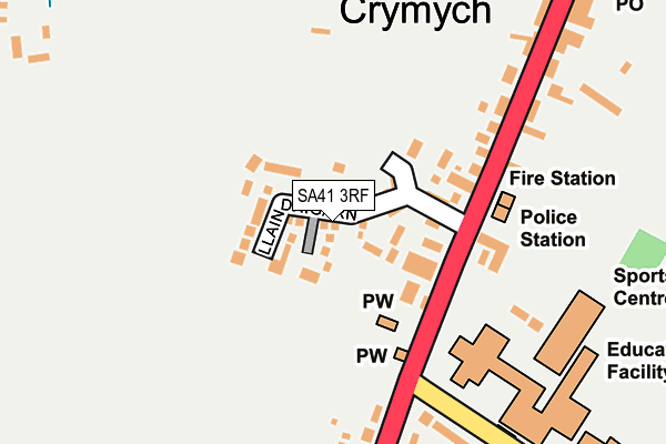 SA41 3RF map - OS OpenMap – Local (Ordnance Survey)