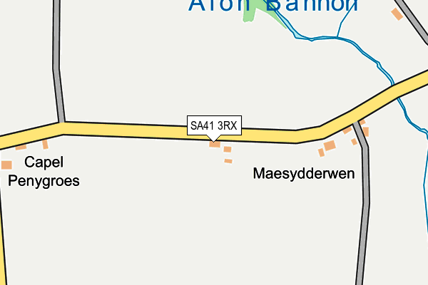 SA41 3RX map - OS OpenMap – Local (Ordnance Survey)