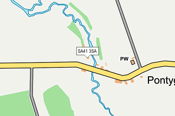 SA41 3SA map - OS OpenMap – Local (Ordnance Survey)